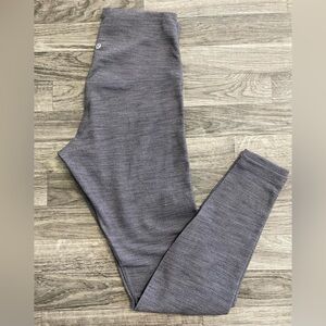 Lululemon Align 26 " Pant II Mini Heathered Herringbone Black Gray LW5CFGS Sz 10
